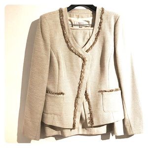 *EUC* Tahari Cream Skirt Suit